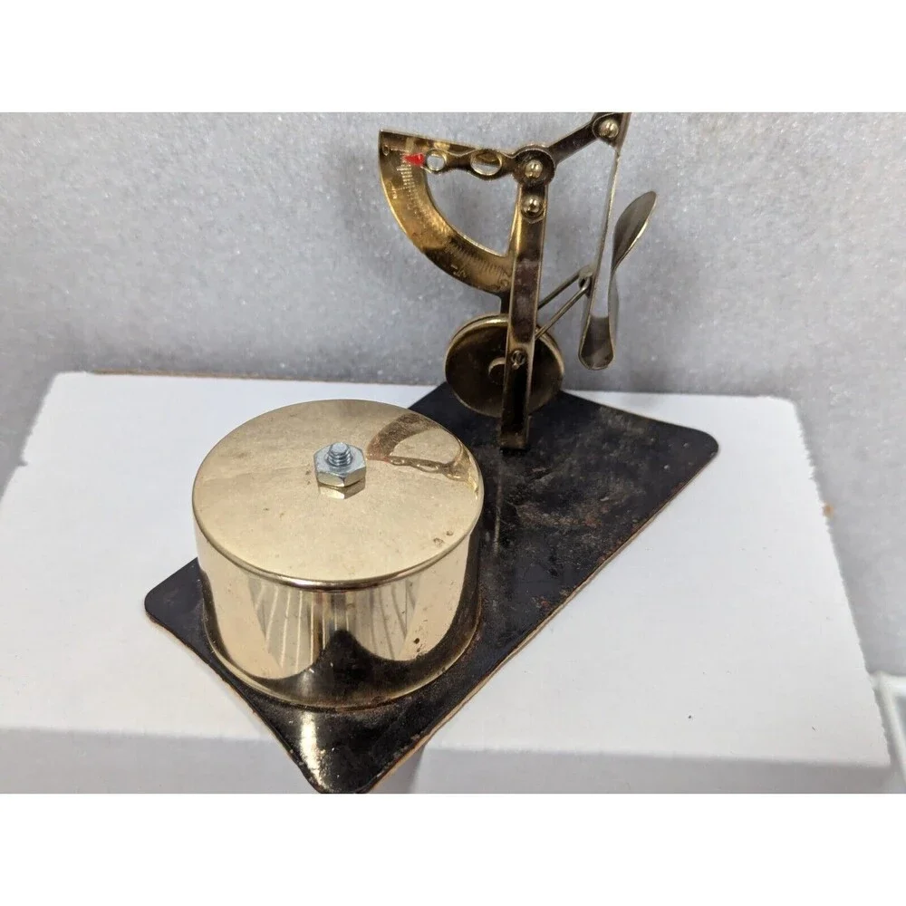 Vintage Metal Desktop Postage Scale and Postage Stamp Dispenser Enesco